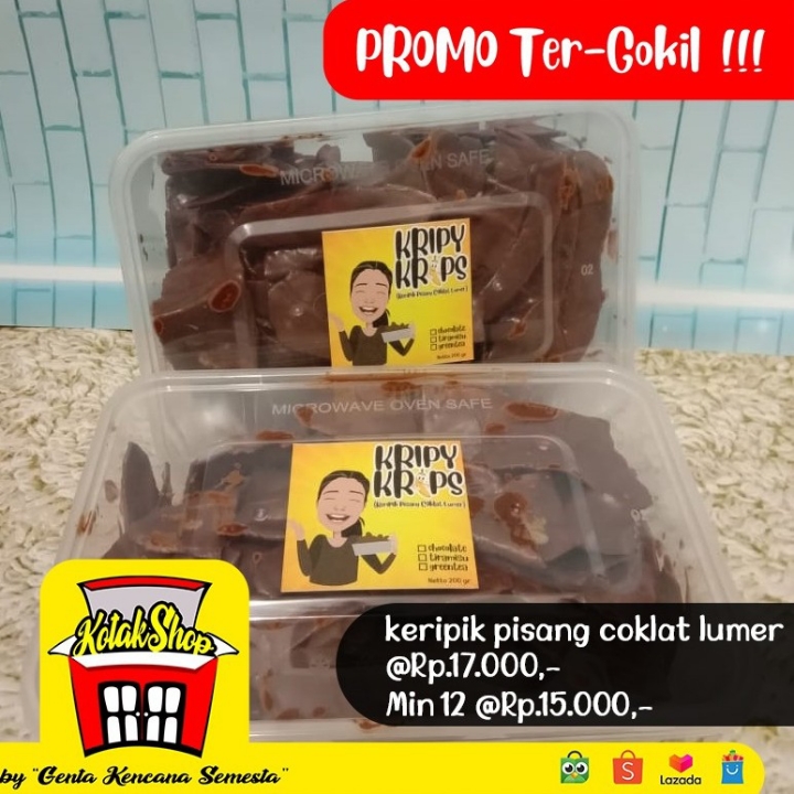 Keripik Pisang Cokelat Lumer 