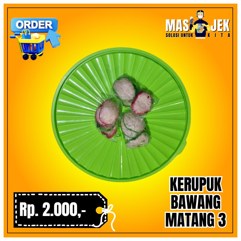 Kerupuk Bawang Matang 3 Pcs