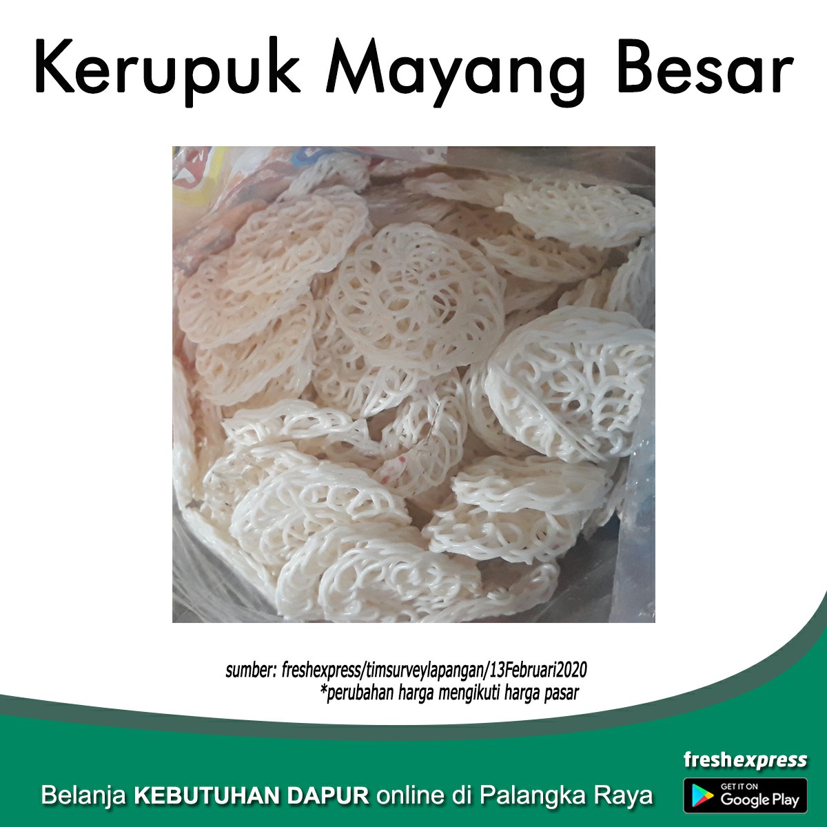 Kerupuk Mayang Besar 1 Kg