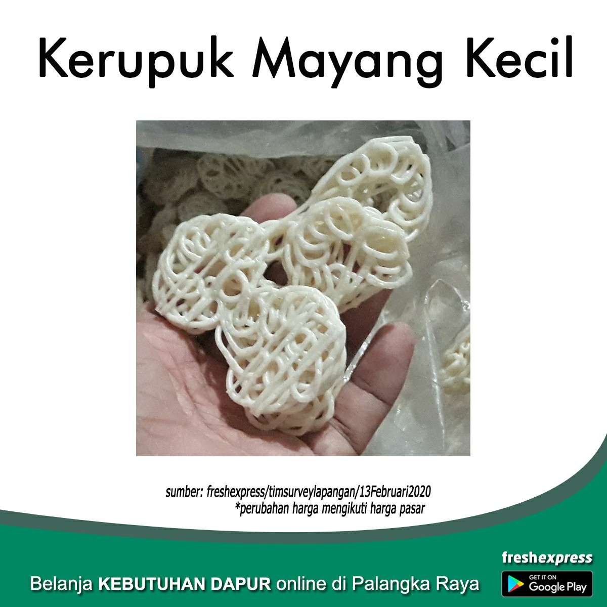 Kerupuk Mayang Kecil 1 Kg