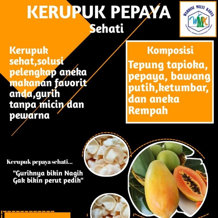 Kerupuk Pepaya Mentah