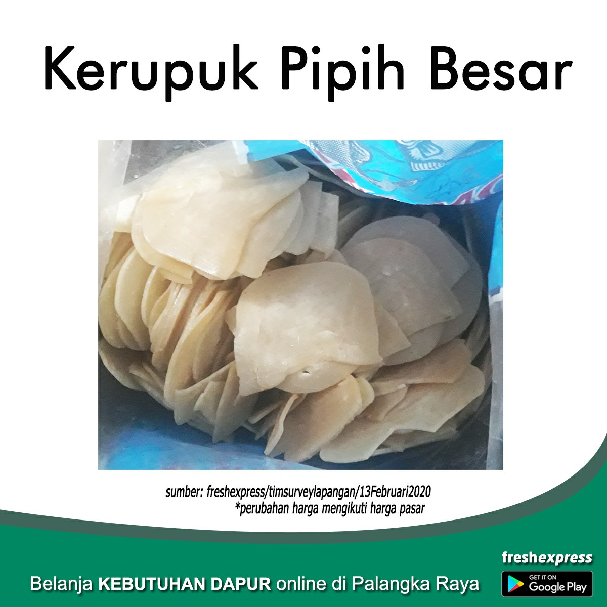 Kerupuk Pipih Besar 1 Kg