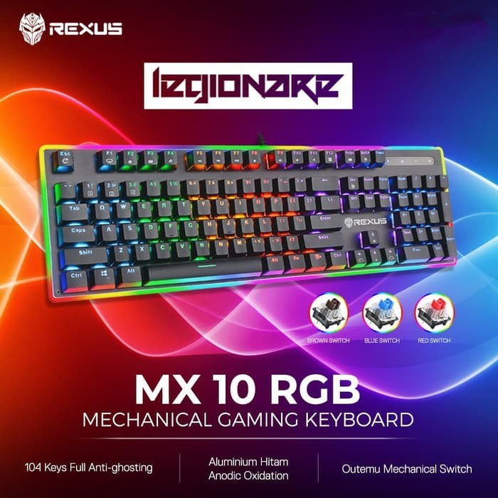 Keyboard Gaming Mechanical Rexus MX10 RGB
