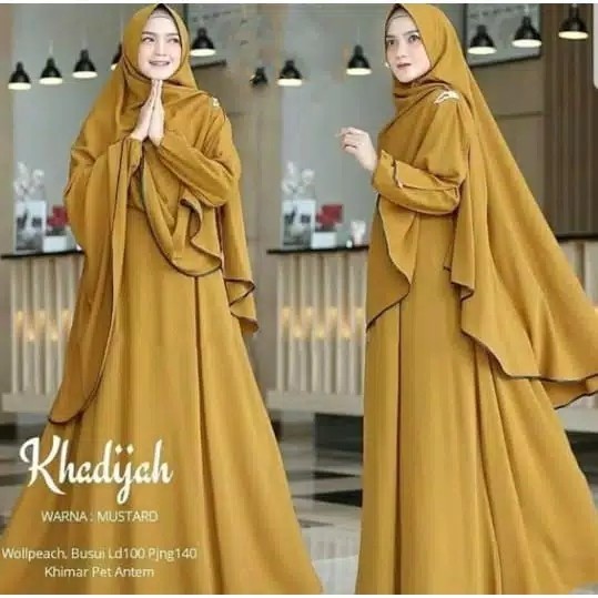 Khadijah Syari  Gamis Set Jilbab  Setelan Hijab Murah