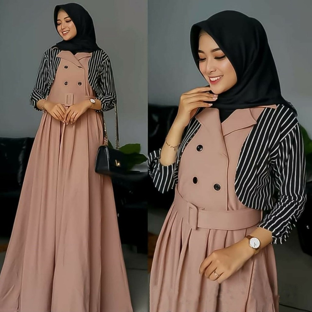 Khilda Dress  Fashoin Muslim Terbaru  Gamis Salur Termurah