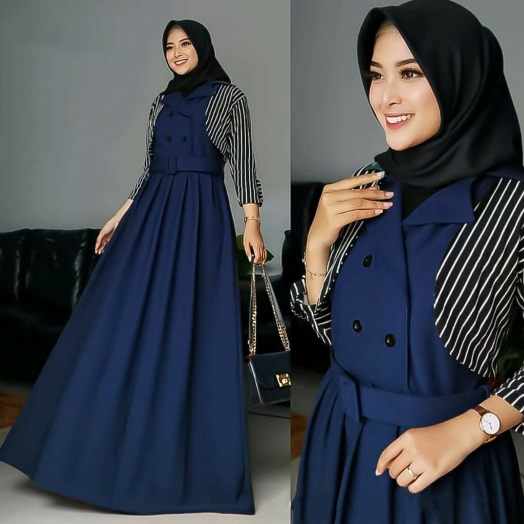 Khilda Dress  Fashoin Muslim Terbaru  Gamis Salur Termurah 3