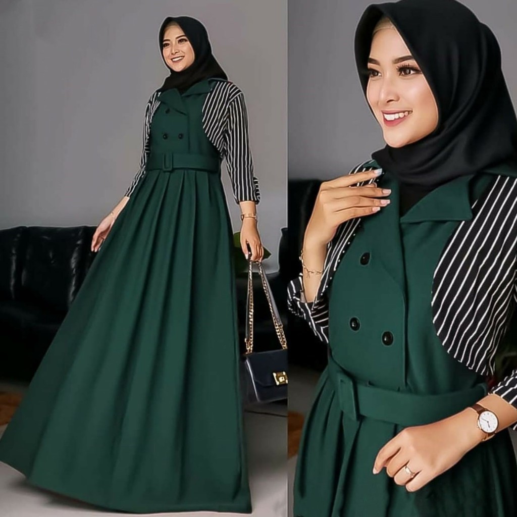 Khilda Dress  Fashoin Muslim Terbaru  Gamis Salur Termurah 4