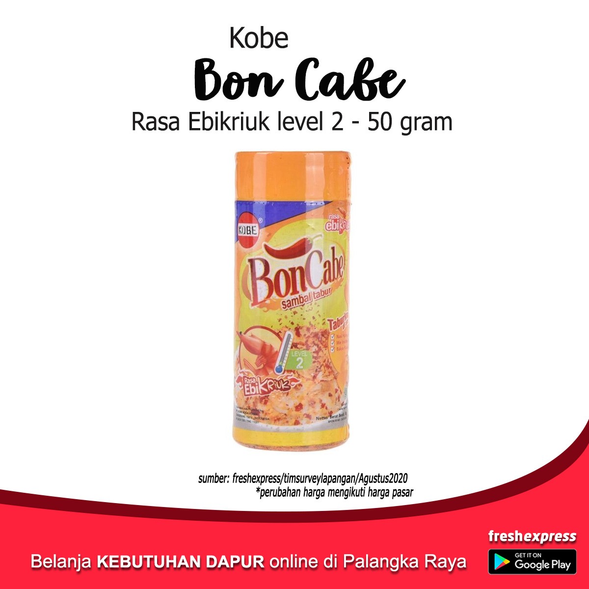 Kobe Bon Cabe Rasa Ebikriuk 50 Gram