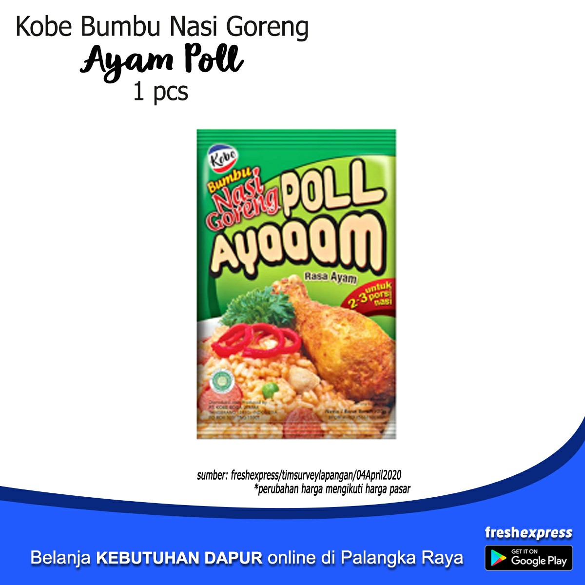 Kobe Bumbu Nasi Goreng Ayam Poll 1 Pcs