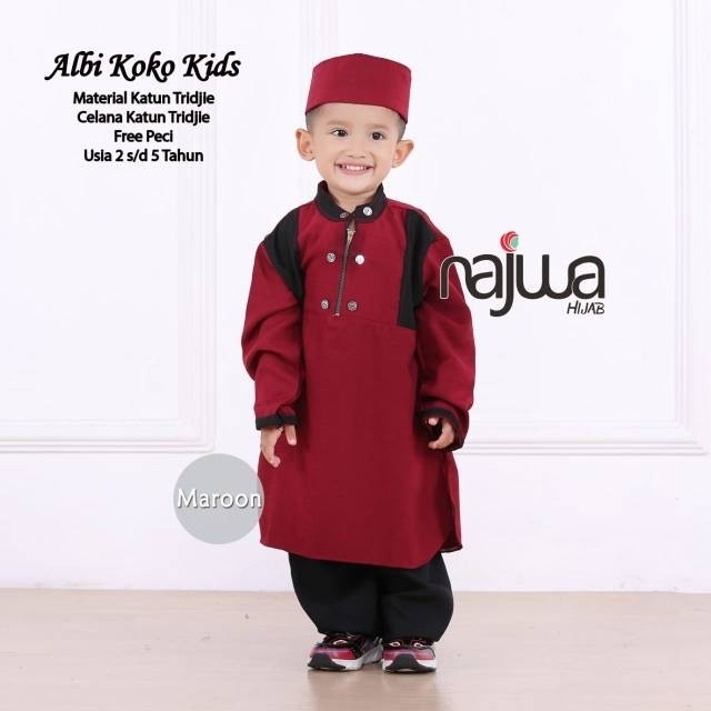 Koko set kids plus peci  2