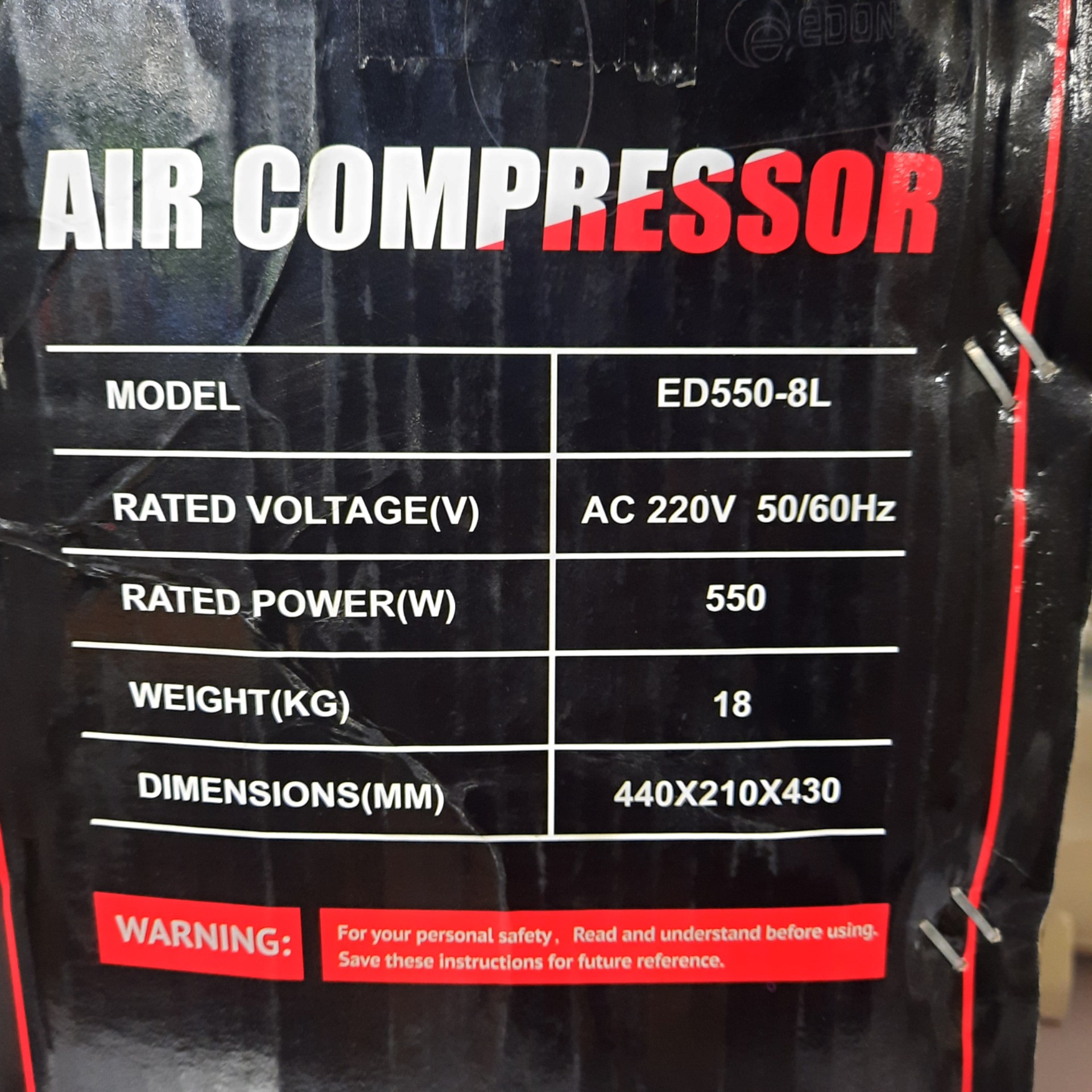 Kompresor Oilless 8L Edon ED550-8L 5