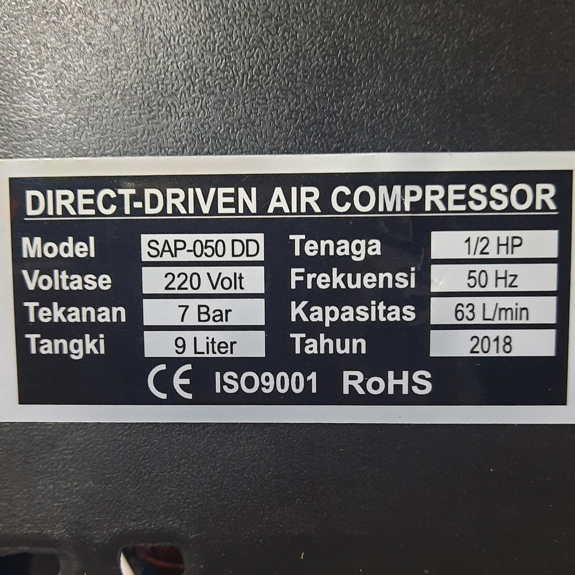Kompresor Portabel 9L Shohor SAP-050 DD 5