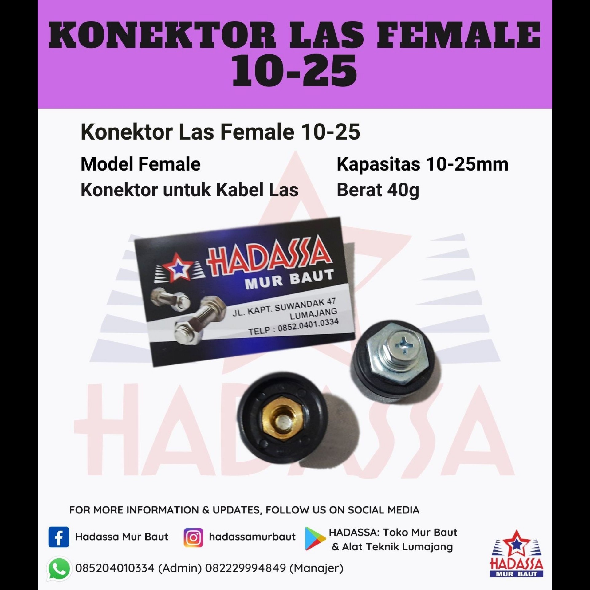 Konektor Las Female 10-25