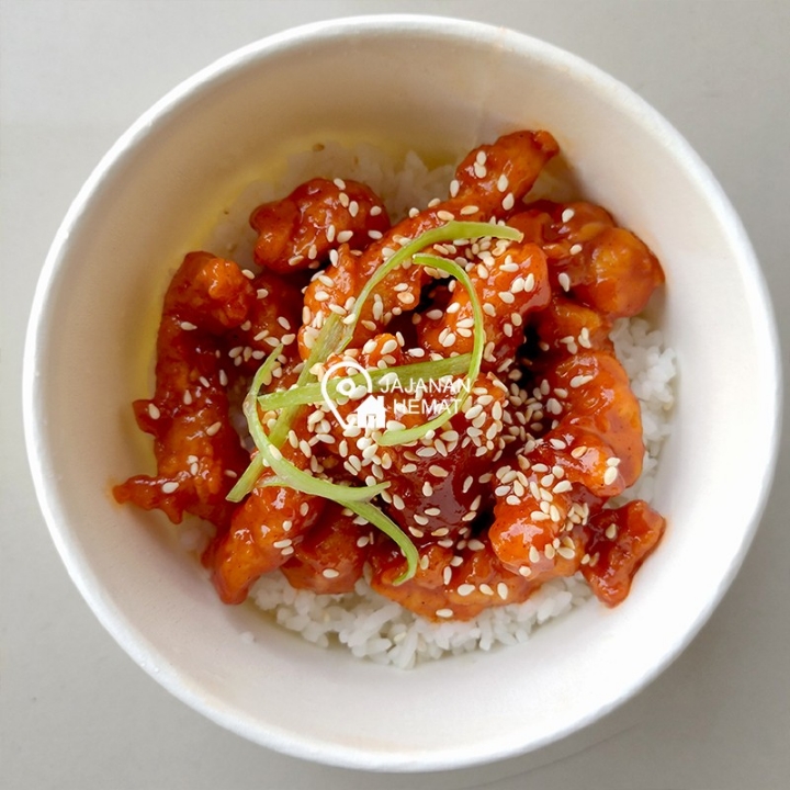 Korean Chicken Pop Gochujang Rice Bowl