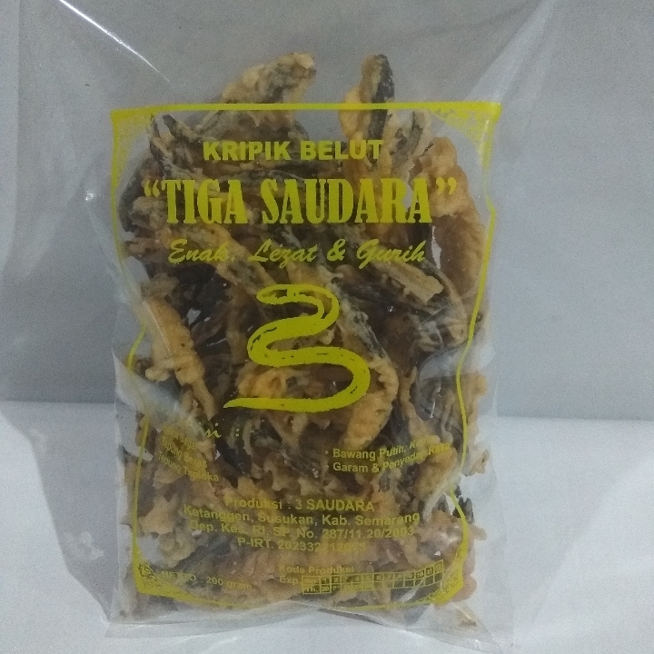 Keripik Belut Tiga Saudara 200gram