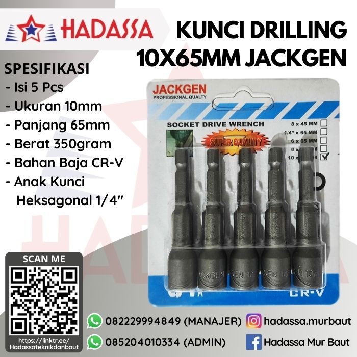 Kunci Drilling 10x65mm Jackgen