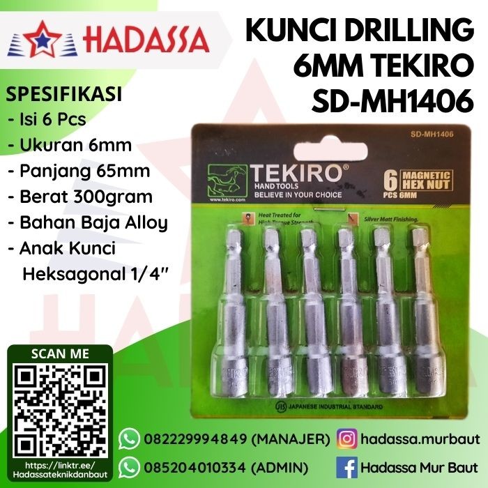 Kunci Drilling 6mm Tekiro SD-MH1406