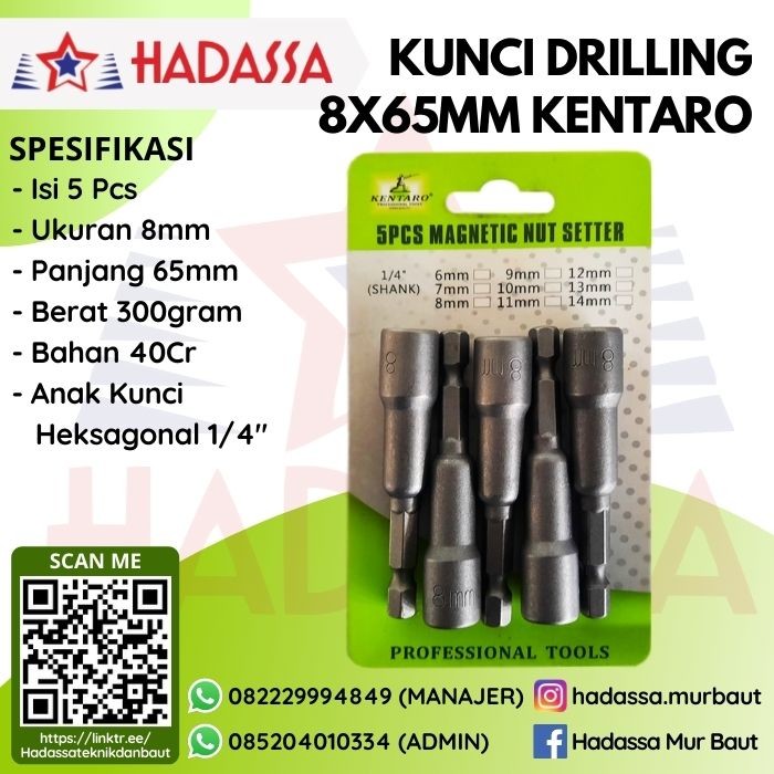 Kunci Drilling 8x65mm Kentaro