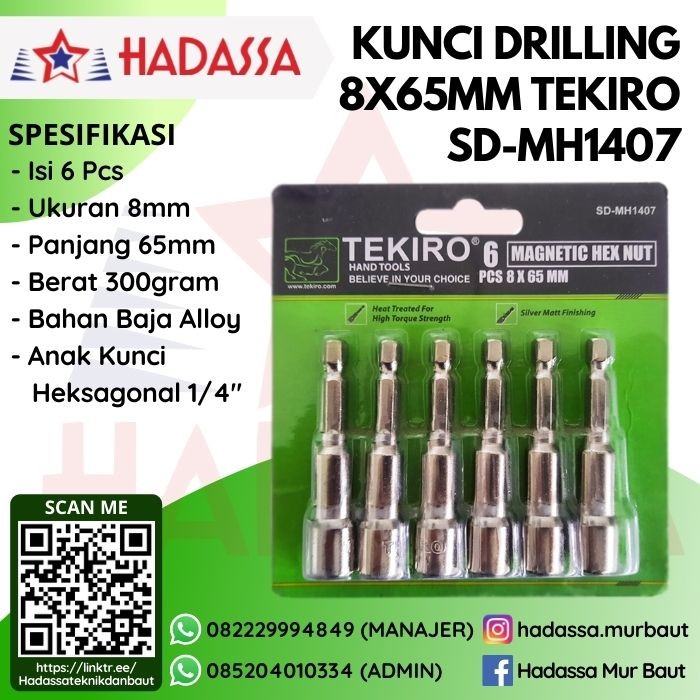 Kunci Drilling 8x65mm Tekiro