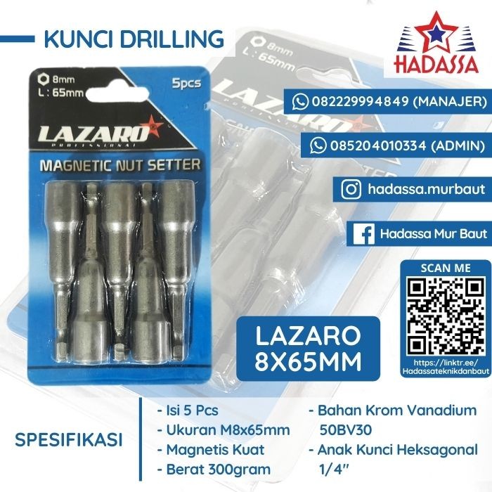 Kunci Drilling Lazaro 8x65mm