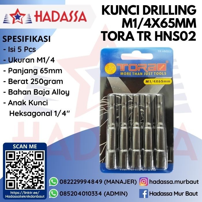 Kunci Drilling M1per4x65mm Tora TR HNS02