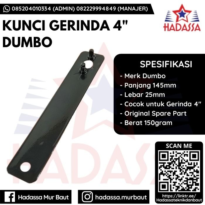 Kunci Gerinda 4 Inci Dumbo