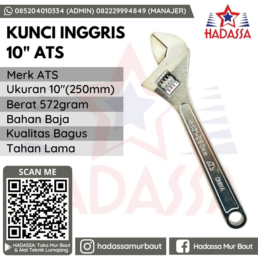 Kunci Inggris 10 Inci ATS