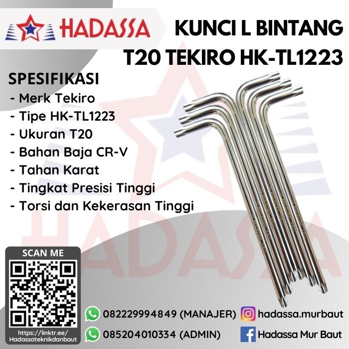 Kunci L Bintang T20 Tekiro HK-TL1223