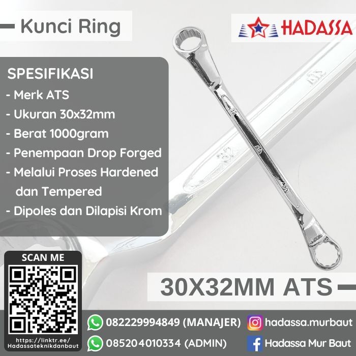 Kunci Ring 30x32mm ATS