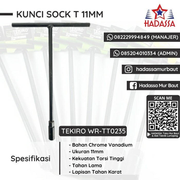 Kunci Sock T 11mm Tekiro WR-TT0235