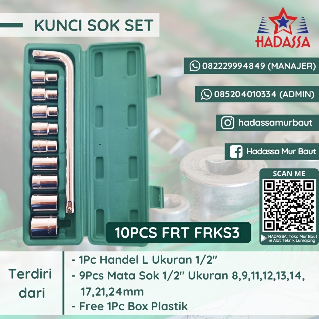 Kunci Sok Set 10Pcs FRT FRKS3