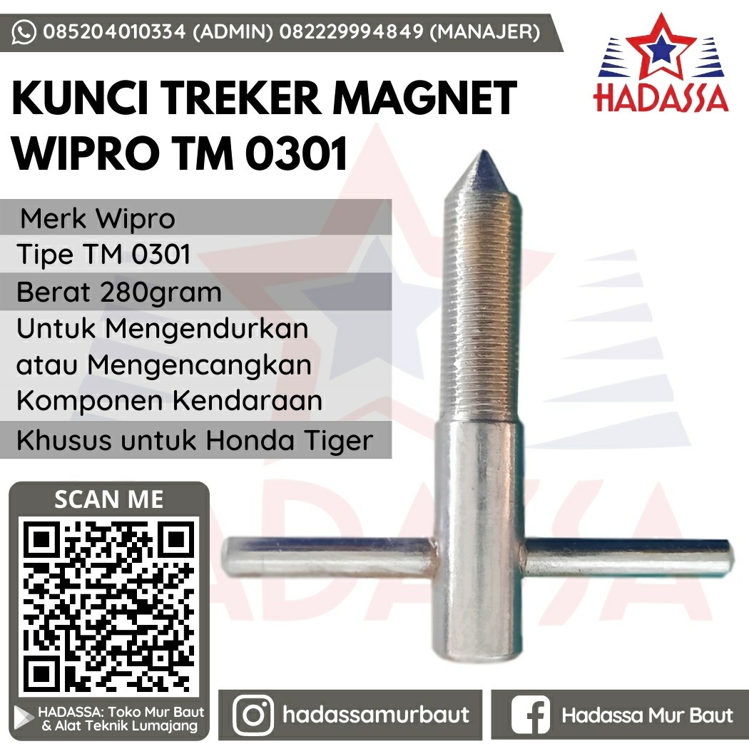 Kunci Treker Magnet Wipro TM 0301