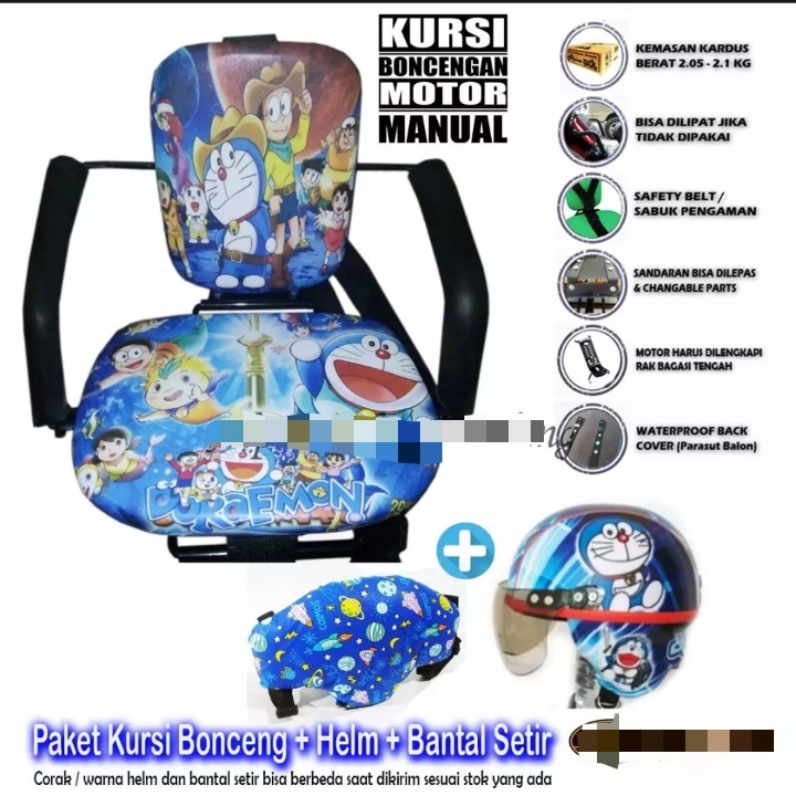 Kursi Boncengan Motor Bebek  Helm Anak  Bantal Setir Motor