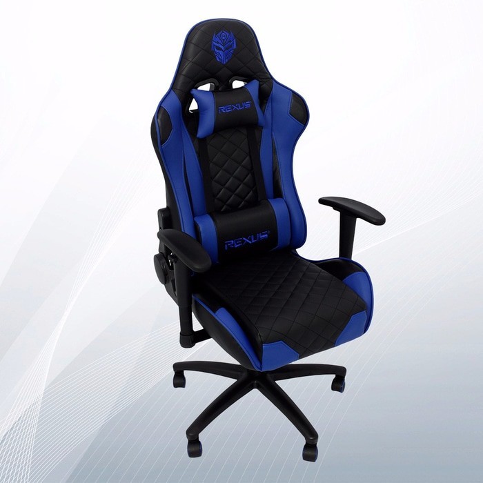 Kursi Gaming Rexus RGC101 Original Gaming Chair Biru 2