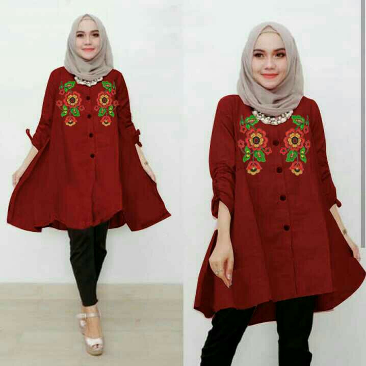 LANI TUNIK BORDIR MERAH