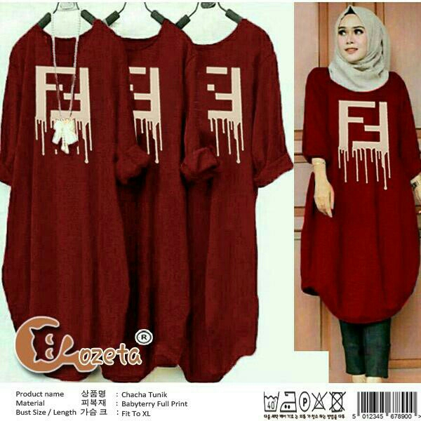 LIW CHACHA TUNIK MAROON