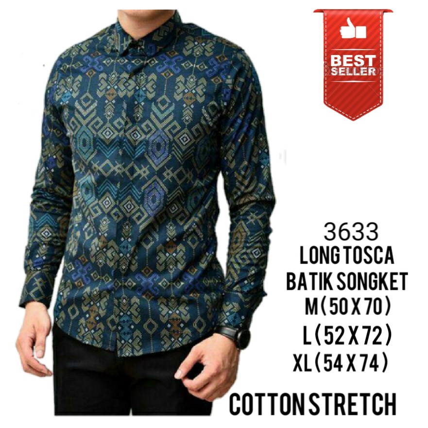 LONG TOSCA BATIK SONGKET COTTON STRETCH - 3633