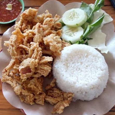 Lalapan Nasi Jamur Crispy