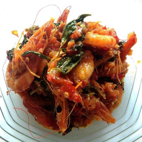 Lalapan Udang Sambel Kemangi