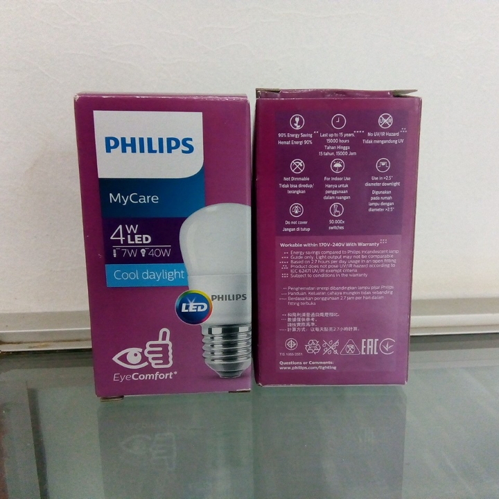 Lampu Philips LED 4 Watt 5