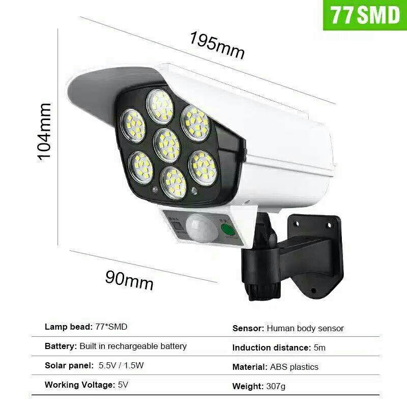 Lampu Solar 77 LED Waterproof 5