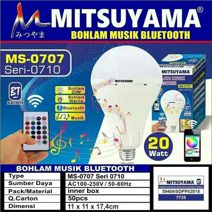 Lampu Speaker Bluetooth MITSUYAMA MS-0707 20 Watt