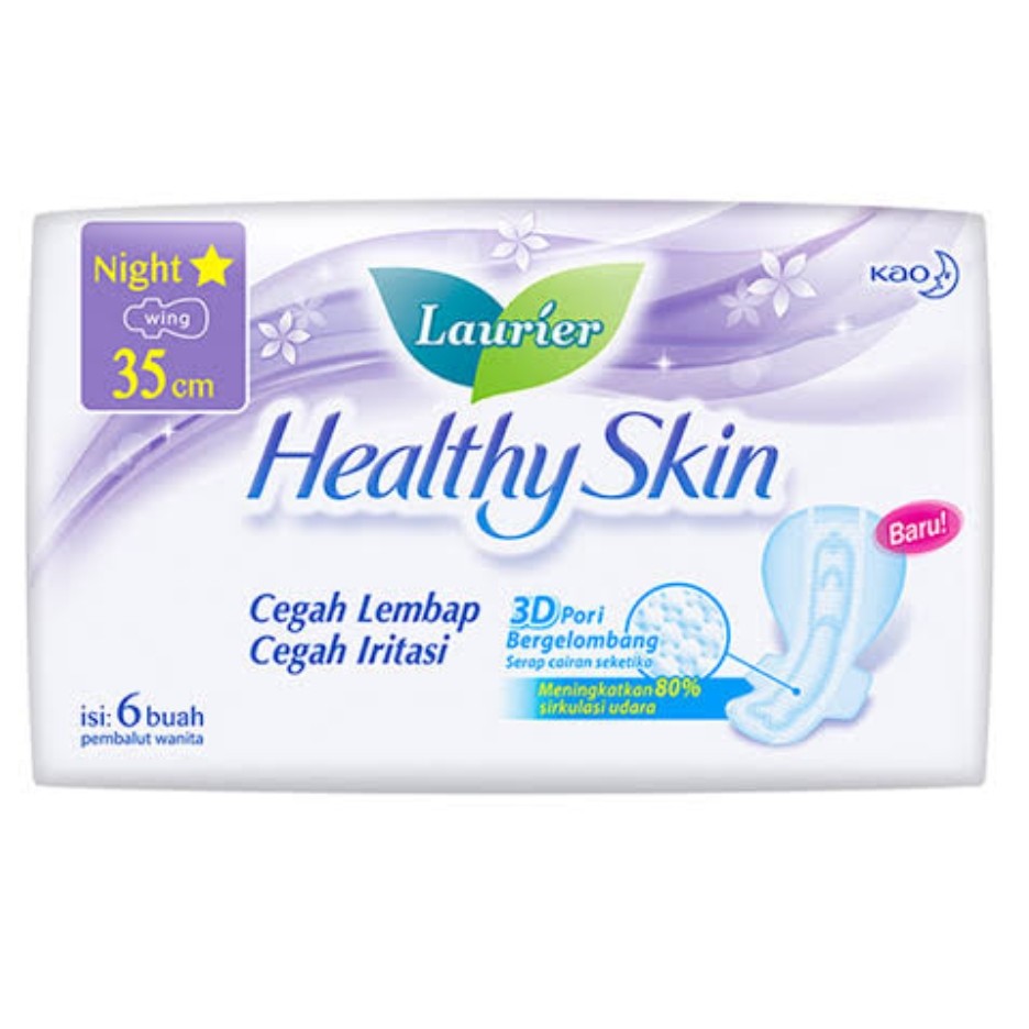 Laurier Healty Skin 35cm Isi 6buah