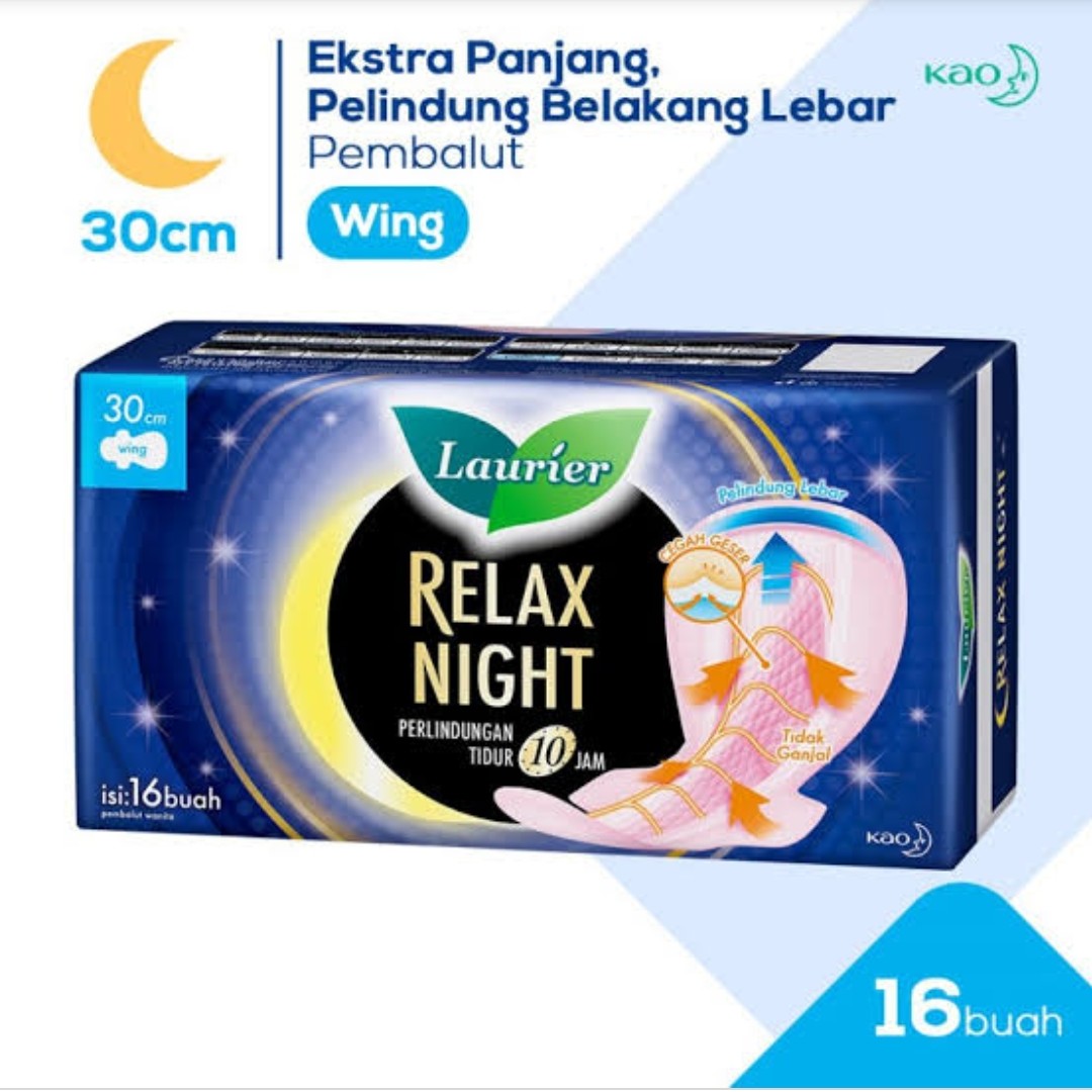 Laurier Relax Night 30cm Isi 16buah