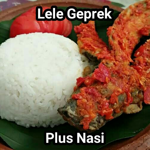 Lele Geprek Plus Nasi