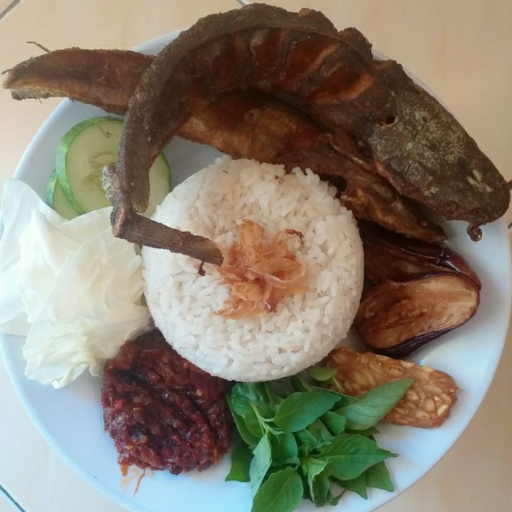 Lele Goreng Lalapan Dan Nasi