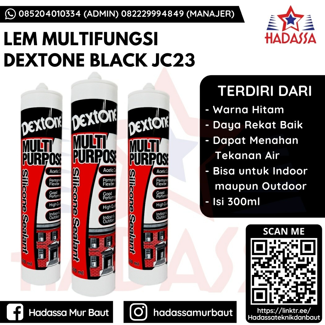 Lem Multifungsi Dextone Black JC23