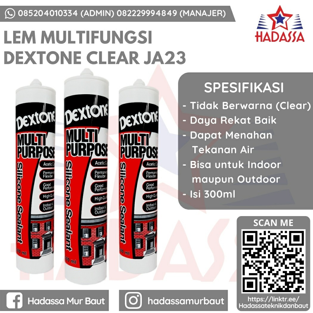 Lem Multifungsi Dextone Clear JA23