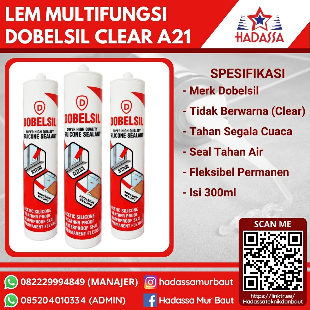 Lem Multifungsi Dobelsil Clear A21