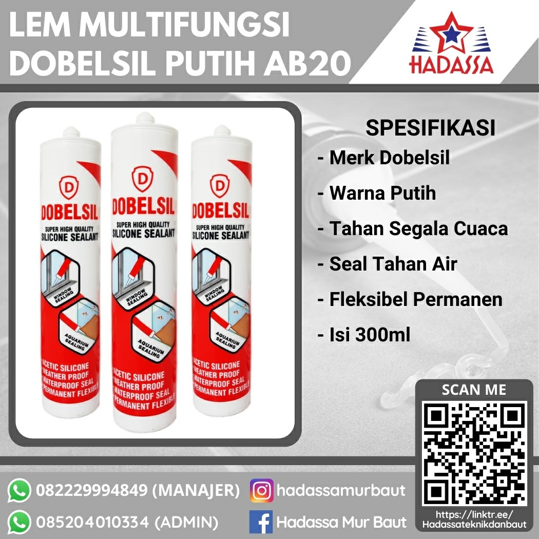 Lem Multifungsi Dobelsil Putih AB20